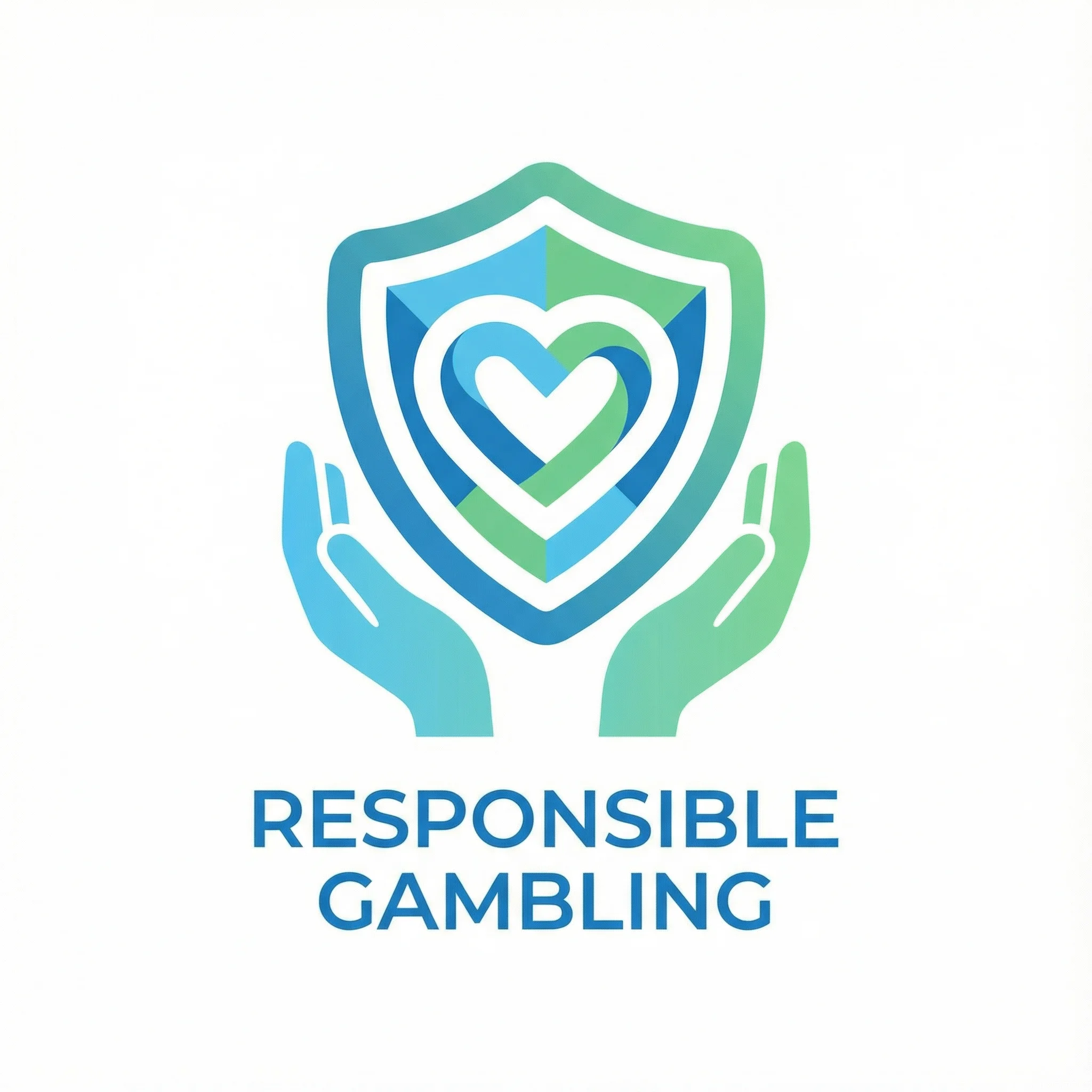 Símbolo de juego responsable con manos protectoras